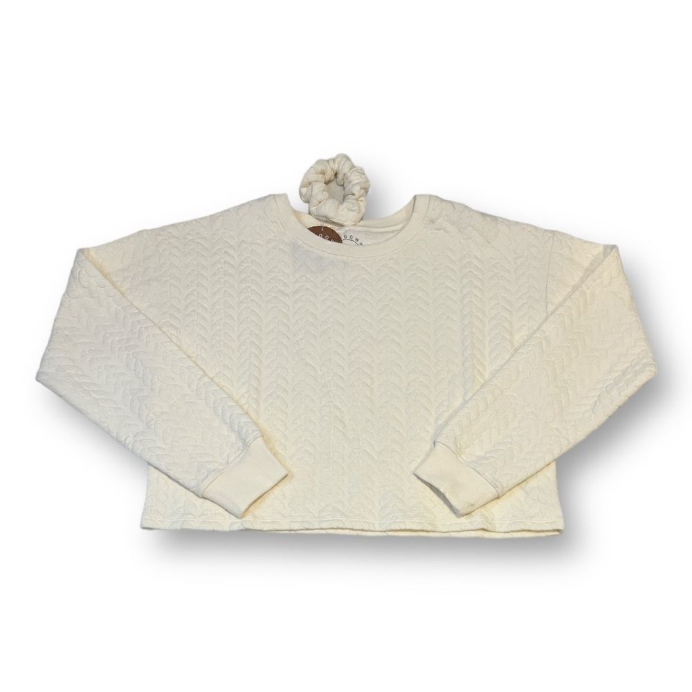 Sundown By Splendid Quilted Cropped Top Size Small